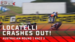 Locatelli FALLS OUT of victory contention in Race 2 🤯 | 2024 #AustralianWorldSBK 🇦🇺