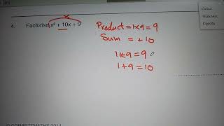 Factorise Exam Question Solution Gcse Exam Preparation
