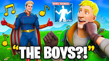 Trolling With “THE BOYS” Emote In Fortnite! (Boney Bounce)