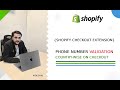 How to Validate Phone Numbers in Shopify Checkout | Shopify App Development in Hindi #6