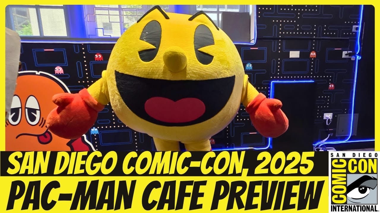 🎮 First Look at the PAC-MAN Cafe at San Diego Comic-Con (SDCC) 2025! 🍒🟡