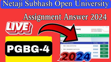 pgbg assignment 2024 answers || nsou pg assignment 2024 || PGBG-4 Assignment answer 2024 || #PGBG-4