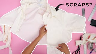 Cutest Little QUICK Ruffle Crop Top Upcycle from SCRAPS!