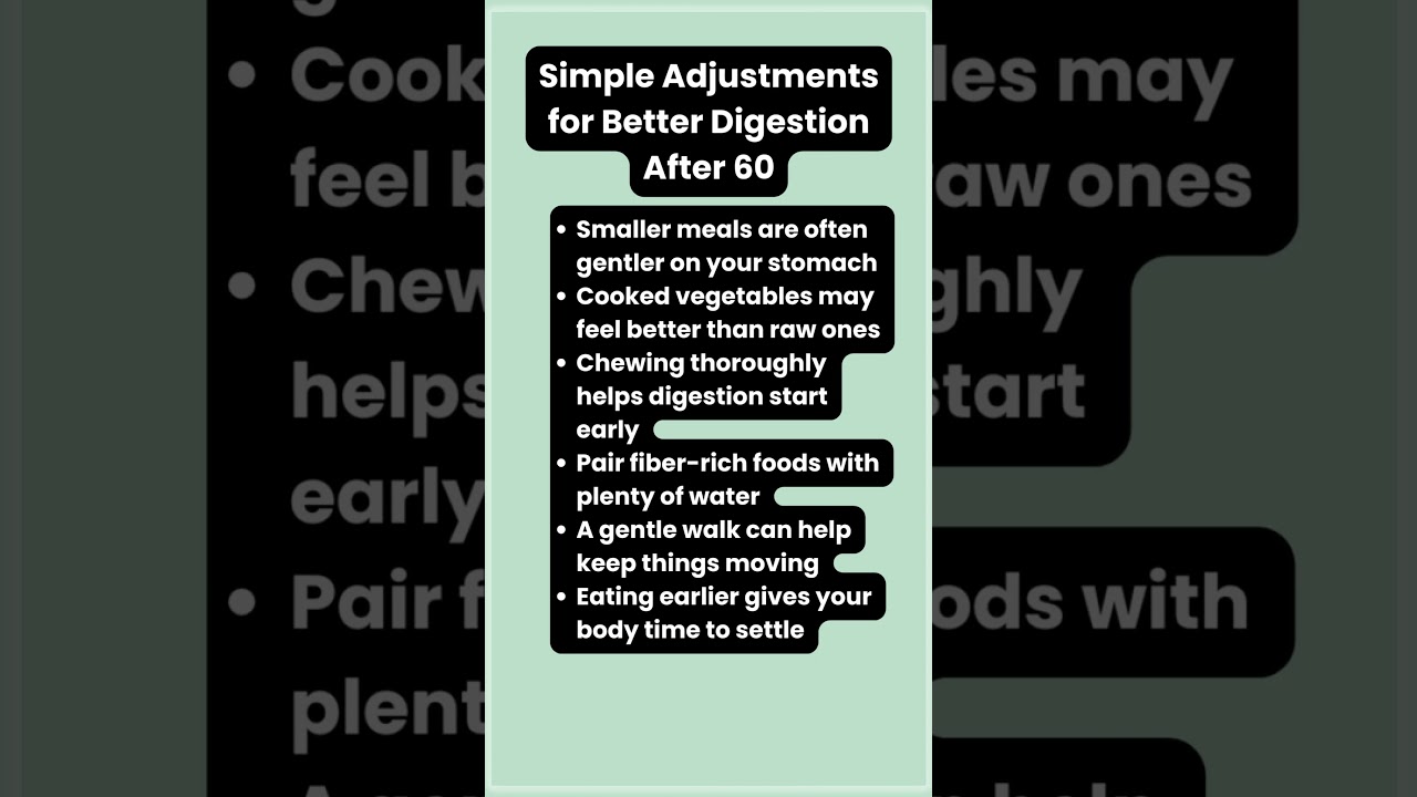 Simple Digestion Tips After 60 