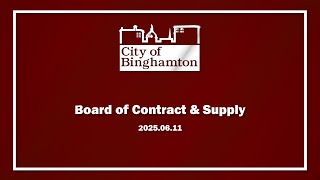Board of Contract & Supply 2025.06.11