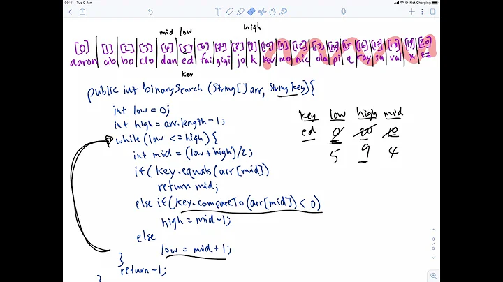 Binary Search of Strings