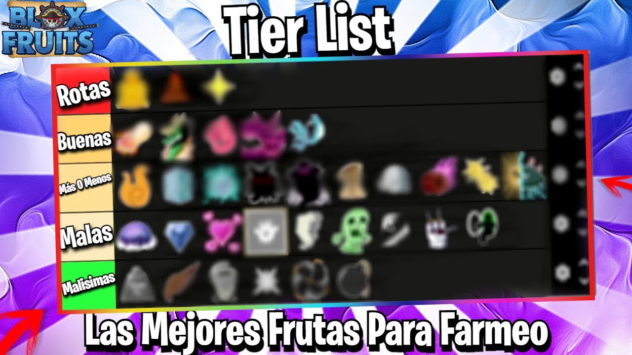 LAS MEJORES FRUTAS PARA FARMEAR EN LA UPDATE 20 DE BLOX FRUITS, TIERLIST