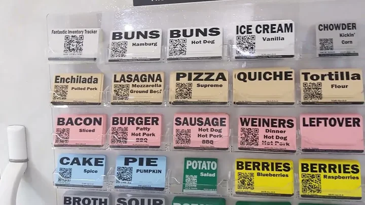 Fantastic Freezer Organizer Inventory Tracking System with QR Code labels on Shelves and Packages