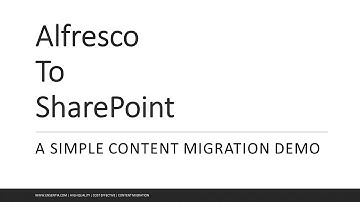 Alfresco To SharePoint Content Migration Walkthrough