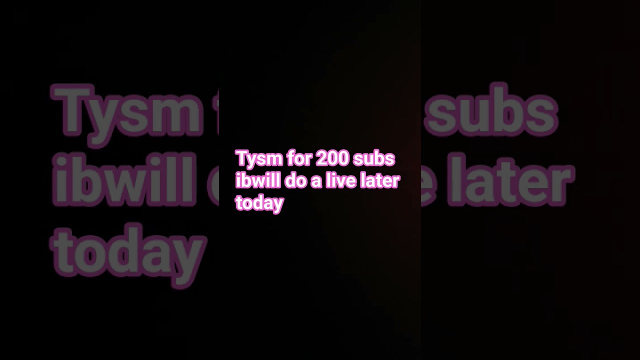 Tysm For Your Help I Will Do A Special Live