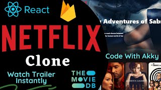 Netflix Clone using ReactJS | Watch Trailer instantly using React-YouTube | Build your own Netflix |