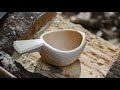 Kuksa carving in the Woods - amazing carving skills - DIY - Woodworking