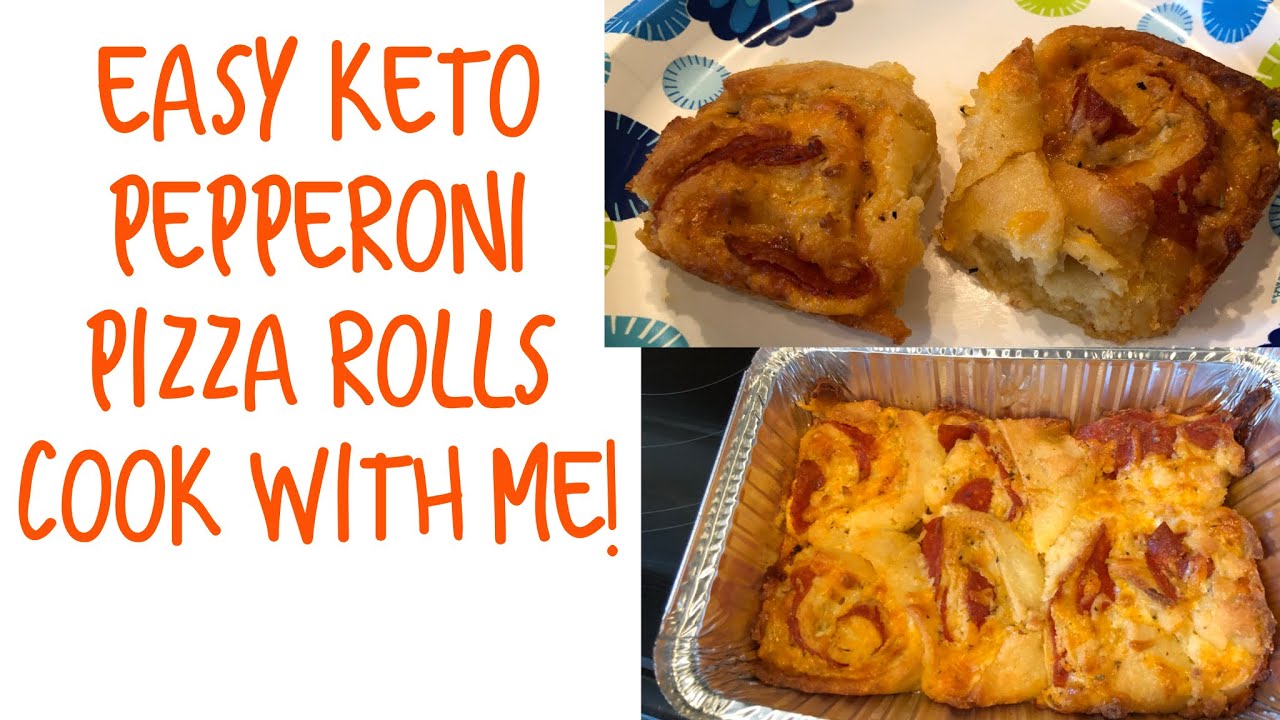 Keto pepperoni pizza rolls cook with me easy lazy keto recipe how to