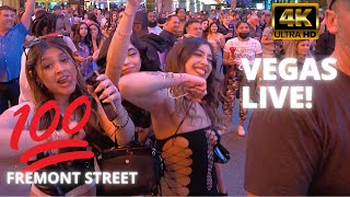 Fremont Street Las Vegas at night [4K]