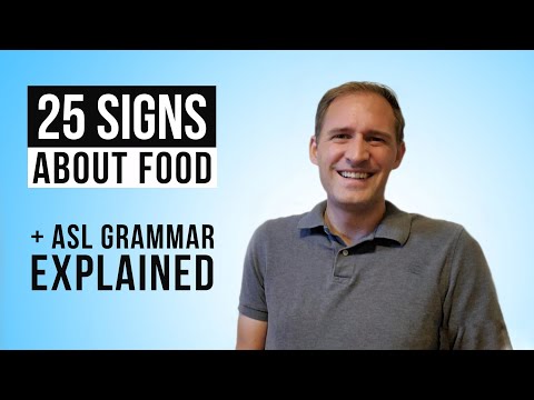 how to sign FOOD & DRINKS in American Sign Language | 100 Basic Signs (Part 2) +  ASL grammar