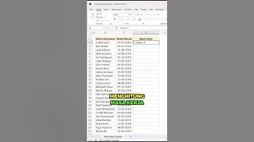 MENGHITUNG MASA KERJA DI EXCEL‼️ #belajarexcel #exceltips #excelhacks #tutorialexcel #excel