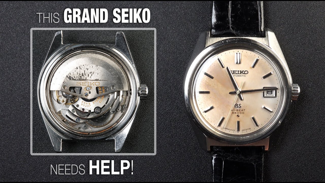 A Grand Seiko 6145-8000 in desperate need of servicing - YouTube