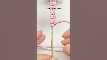 How to Tie a Lark’s Head Knot | Basic Macrame Tutorial for Beginners  #shortstutorial #diy #macrame