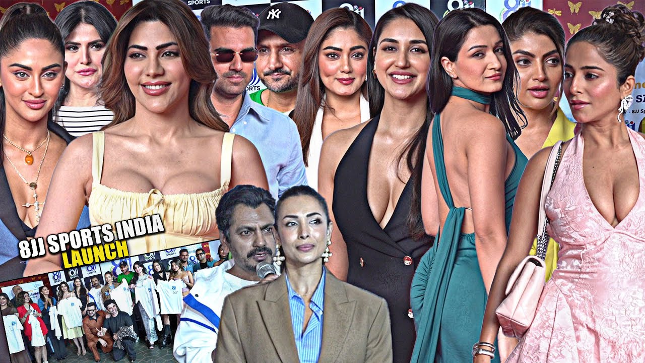 UNCUT -8JJ Sports India Launch | Harbhajan Singh Sana Makbul Malti,chahar Deepak, Nikki Shefali