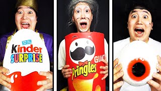 Mukbang Giant Eyeballs Jelly, Pringles, Kinder Joy || Funny Mukbang || TikTok Video - HUBA