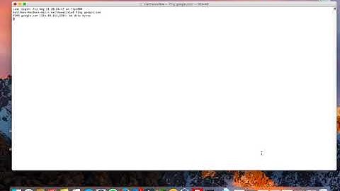 Pingen met de Terminal-app op Mac OS