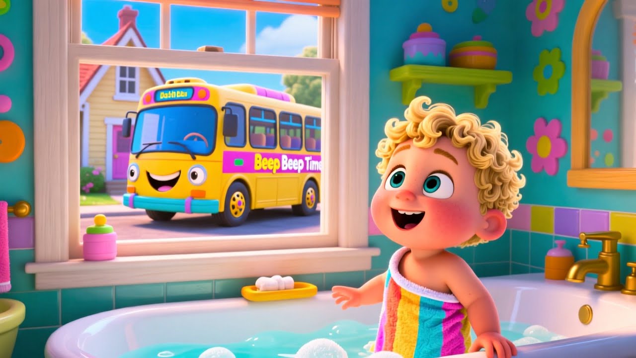 Beep Beep Bath Time Bus 🚌🛁 | Fun Learning for Kids | Bath Time Songs for Toddlers