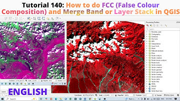 How to do FCC (False Colour Composition) and Merge Band or Layer Stack in QGIS