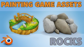Painting Stylized Game Assets | Blender 2.8 | Rocks