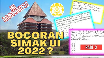 GAMPANG BANGET?!?! SOAL SIMAK UI 2022 | DIJAMIN BISA! - Part 3