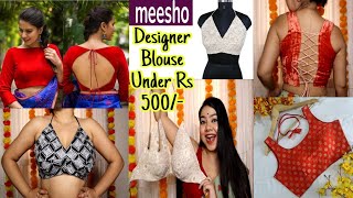 Meesho Trendy Festiveparty Wear Blouse Haul Under Rs 500 Latest Backless, Halter Neck Blouses