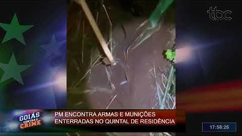 GOIÁS CONTRA O CRIME | PM ENCONTRA ARMAS E MUNIÇÕES ENTERRADAS EM QUINTAL DE RESIDÊNCIA