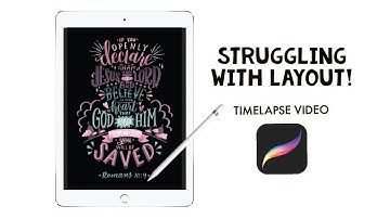 ♡Procreate Lettering and Struggle with layout! TIME-LAPSE|| lianasletters♡