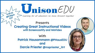 Making Great Instructional Videos w/ Screencastify & WeVideo