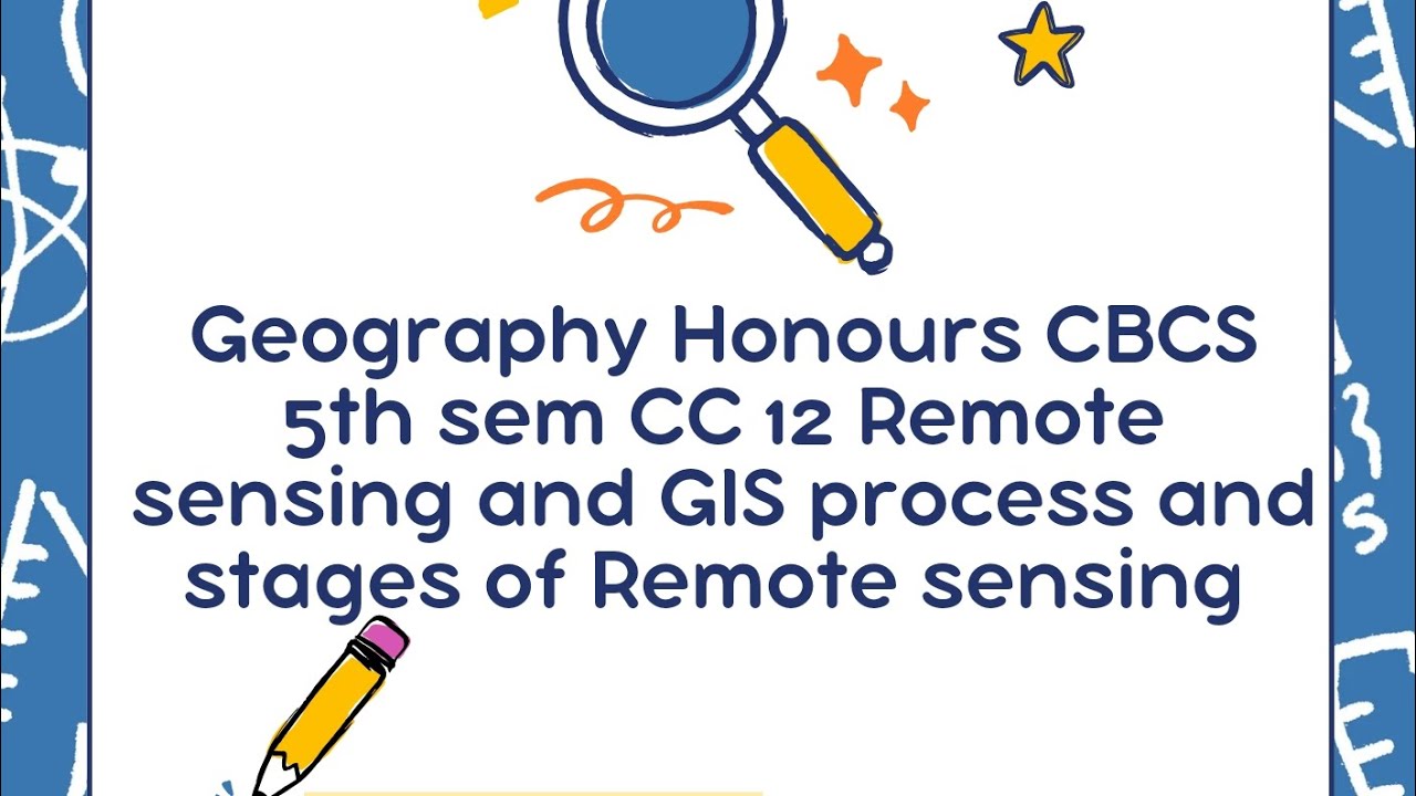 Geography honours CBSE CC 12 Process and stages of Remote sensing ...