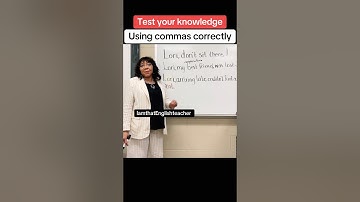 Using commas correctly- 3 different rules