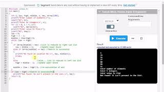 Binary Search C Program Execution | Searching Techniques | Data Structures