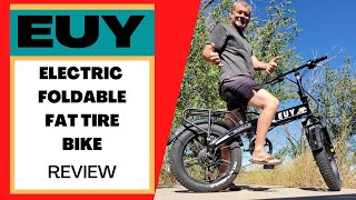 EUY Folding Fat Tire Electric Bike 750W Motor Review. RV Living, Travel & Life Vlog