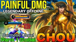 Legendary Offlaner Chou Painful DMG Build - Top 1 Global Chou by Burmese Chou! - Mobile Legends