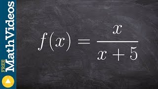Write the domain in interval notation of a rational function
