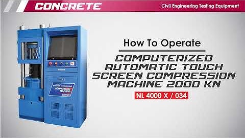 HOW TO OPERATE : Computerized Concrete Testing Machine 2000 kN