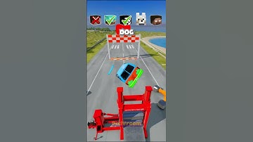 🔥NOOB vs Dog vs PRO vs HACKER vs HEROBRINE Jump Spinners Challenge! 😂  #shorts #beamng