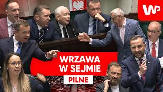 Ogromna awantura w Sejmie. Kaczyński aż wstał po słowach Giertycha