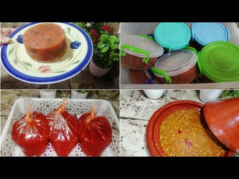 طريقة تحضير صلصة الطماطم للقطنيات والشربات والطواجن لتوفير الوقت والجهد والمصروف للنساء العاملات