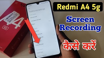 Redmi a4 5g phone me screen recording kaise kare / Redmi a4 me screen recording video kaise banaye