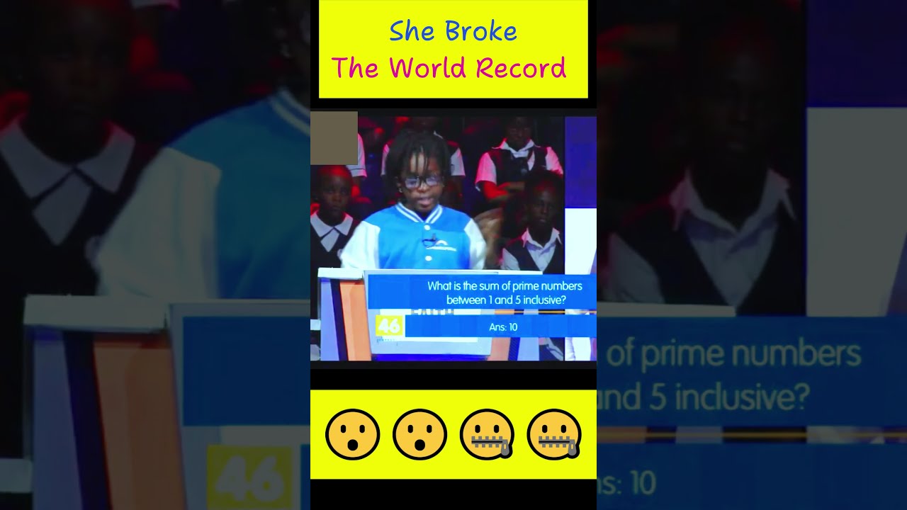 She Broke The Record Maths Competition 