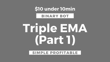 Binary Bot TRIPLE EXPONENTIAL MOVING AVERAGE Part 1 Simple Profitable by Daily Profit Corp