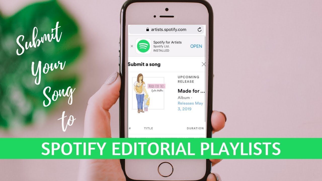 spotify for artist submit a song spotify for artist submit a song
