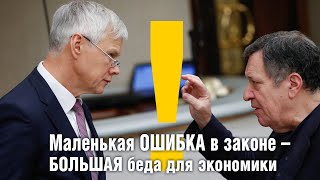 Маленькая Ошибка В Законе - Большая Беда Для Экономики