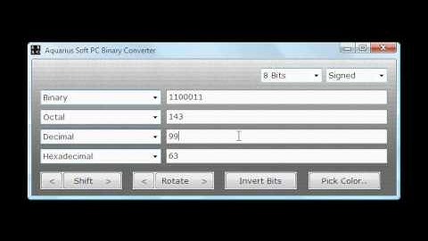 8 bits Binary to Decimal Conversion