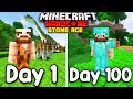 I Survived 100 Days Of Minecraft Hardcore In The STONE AGE!